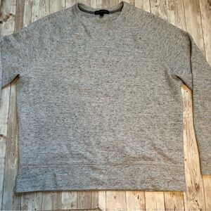 Banana Republic, raglan sleeve, grey/black marl textured knit crewneck-size L
